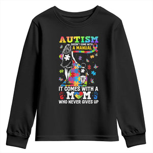 Autism Acceptance Youth Sweatshirt Doesn't Come with a Manual Autism Mom TS14 Black Print Your Wear