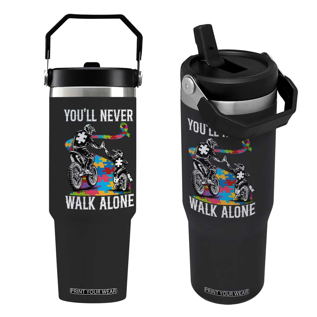 Autism Acceptance Flip Straw Tumbler Autism Dad Motocross Rider Father Son Support TS14 One Size: 30 oz Black Print Your Wear