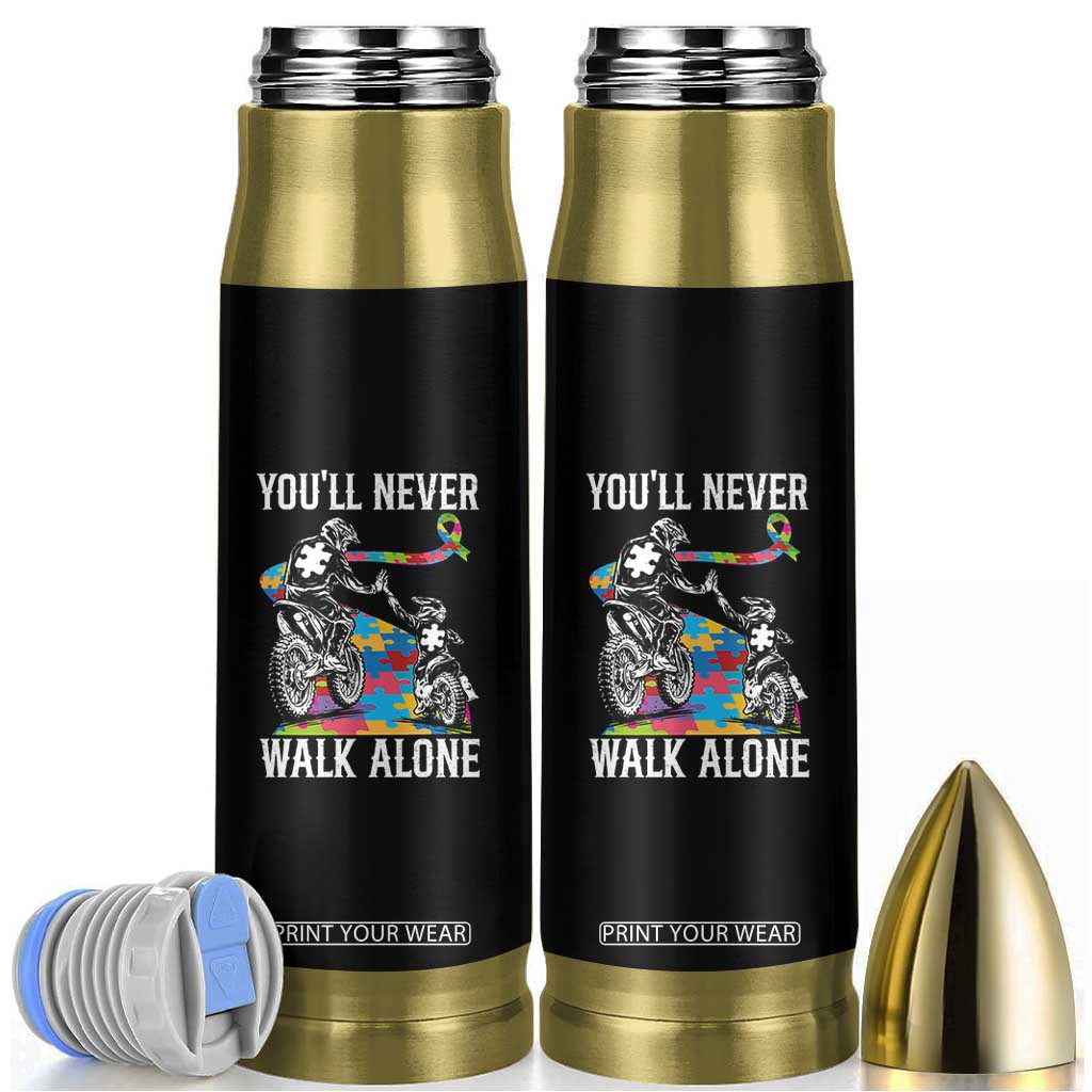 Autism Acceptance Bullet Tumbler Autism Dad Motocross Rider Father Son Support TS14 Black Print Your Wear