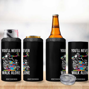 Autism Acceptance 4 in 1 Can Cooler Tumbler Autism Dad Motocross Rider Father Son Support TS14 Print Your Wear