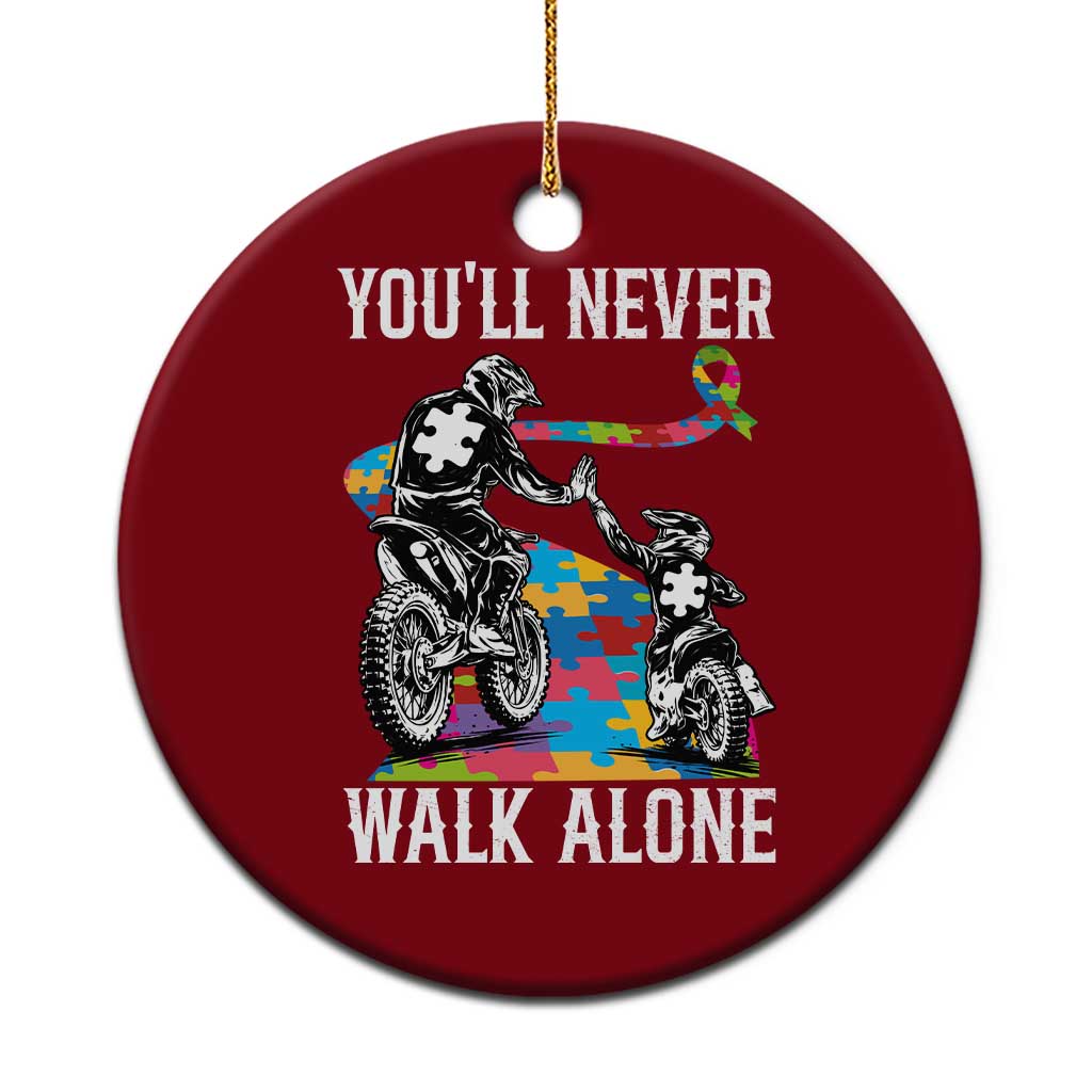 Autism Acceptance Ceramic Ornament Autism Dad Motocross Rider Father Son Support TS14 1pc Red Print Your Wear