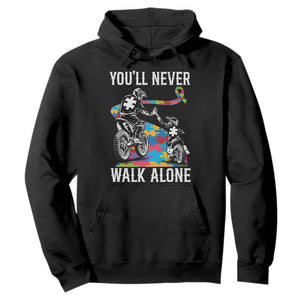 Autism Acceptance Hoodie Autism Dad Motocross Rider Father Son Support TS14 Black Print Your Wear
