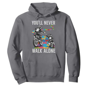 Autism Acceptance Hoodie Autism Dad Motocross Rider Father Son Support TS14 Charcoal Print Your Wear