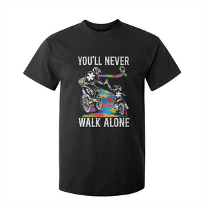 Autism Acceptance T Shirt For Kid Autism Dad Motocross Rider Father Son Support TS14 Black Print Your Wear