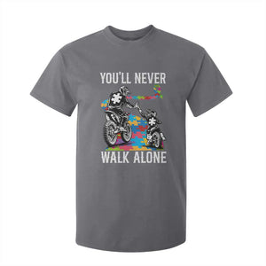 Autism Acceptance T Shirt For Kid Autism Dad Motocross Rider Father Son Support TS14 Charcoal Print Your Wear