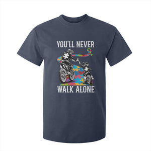 Autism Acceptance T Shirt For Kid Autism Dad Motocross Rider Father Son Support TS14 Navy Print Your Wear