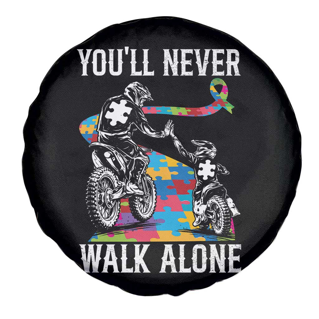 Autism Acceptance Spare Tire Cover Autism Dad Motocross Rider Father Son Support TS14 Print Your Wear