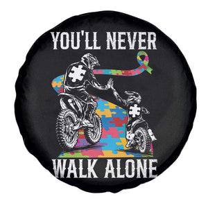 Autism Acceptance Spare Tire Cover Autism Dad Motocross Rider Father Son Support TS14 Print Your Wear