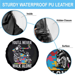 Autism Acceptance Spare Tire Cover Autism Dad Motocross Rider Father Son Support TS14 Print Your Wear