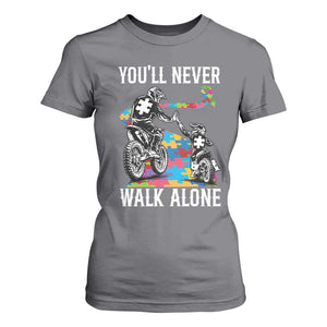 Autism Acceptance T Shirt For Women Autism Dad Motocross Rider Father Son Support TS14 Charcoal Print Your Wear