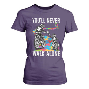 Autism Acceptance T Shirt For Women Autism Dad Motocross Rider Father Son Support TS14 Purple Print Your Wear