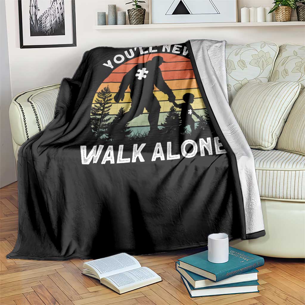 Autism Acceptance Throw Blanket Autism Dad You'll Never Walk Alone Support TS14 Print Your Wear