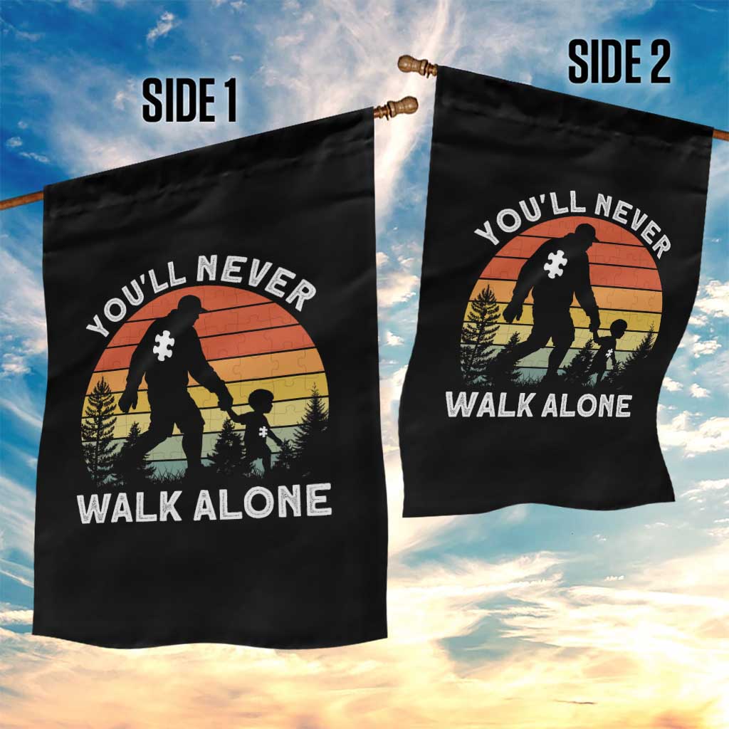 Autism Acceptance Garden Flag Autism Dad You'll Never Walk Alone Support TS14 Print Your Wear