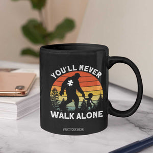 Autism Acceptance Coffee Mug Autism Dad You'll Never Walk Alone Support TS14 Print Your Wear