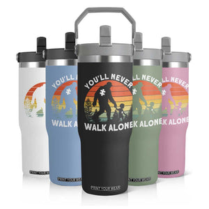 Autism Acceptance Flip Straw Tumbler Autism Dad You'll Never Walk Alone Support TS14 Print Your Wear