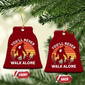 Autism Acceptance Ceramic Ornament Autism Dad You'll Never Walk Alone Support TS14 Print Your Wear