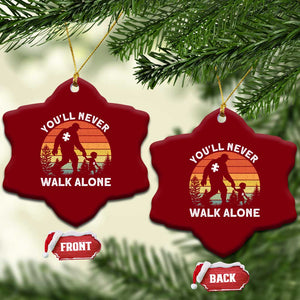 Autism Acceptance Ceramic Ornament Autism Dad You'll Never Walk Alone Support TS14 Print Your Wear