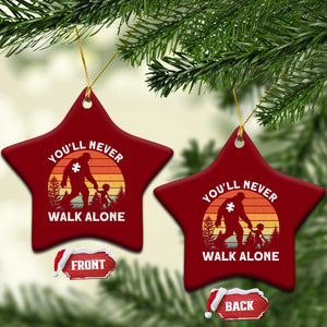 Autism Acceptance Ceramic Ornament Autism Dad You'll Never Walk Alone Support TS14 Print Your Wear
