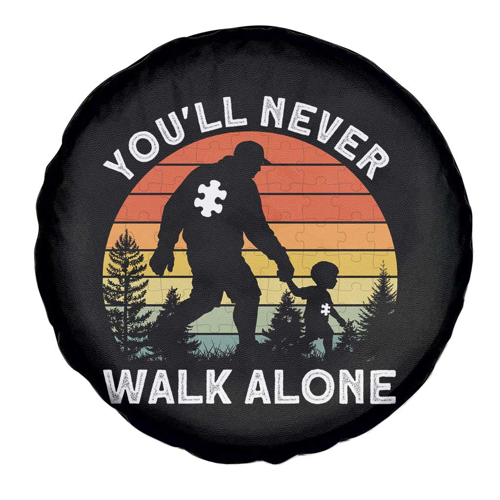 Autism Acceptance Spare Tire Cover Autism Dad You'll Never Walk Alone Support TS14 Print Your Wear