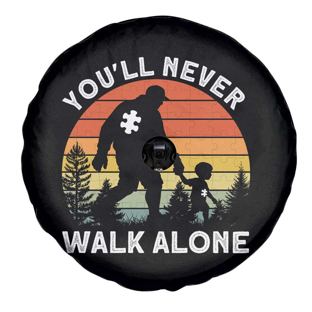 Autism Acceptance Spare Tire Cover Autism Dad You'll Never Walk Alone Support TS14 Print Your Wear