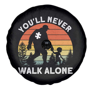 Autism Acceptance Spare Tire Cover Autism Dad You'll Never Walk Alone Support TS14 Print Your Wear