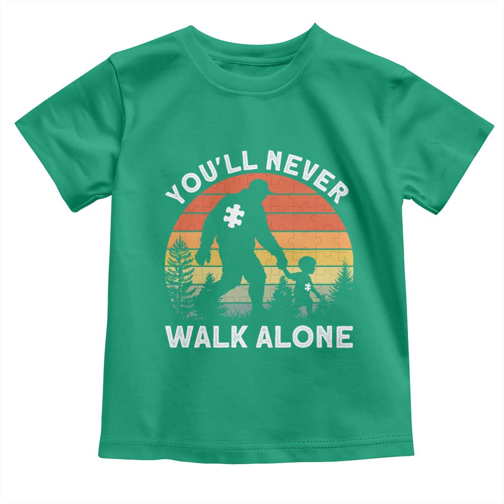 Autism Acceptance Toddler T Shirt Autism Dad You'll Never Walk Alone Support TS14 Irish Green Print Your Wear