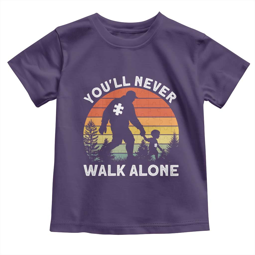 Autism Acceptance Toddler T Shirt Autism Dad You'll Never Walk Alone Support TS14 Purple Print Your Wear