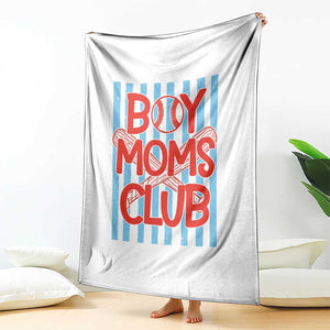 Boy Moms Club Throw Blanket Funny Motherhood Baseball Gift For Mom TS14 Print Your Wear