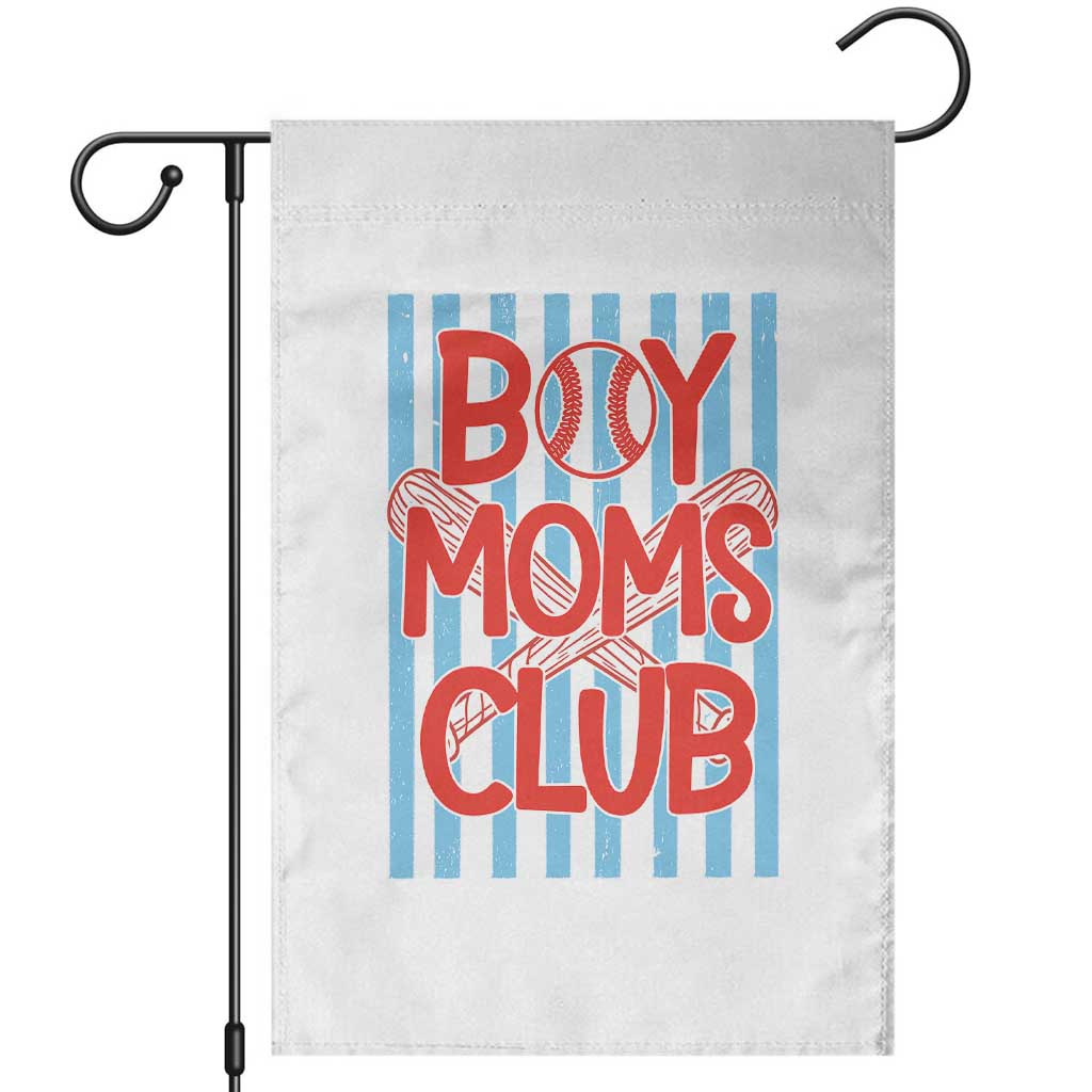 Boy Moms Club Garden Flag Funny Motherhood Baseball Gift For Mom TS14 White Print Your Wear