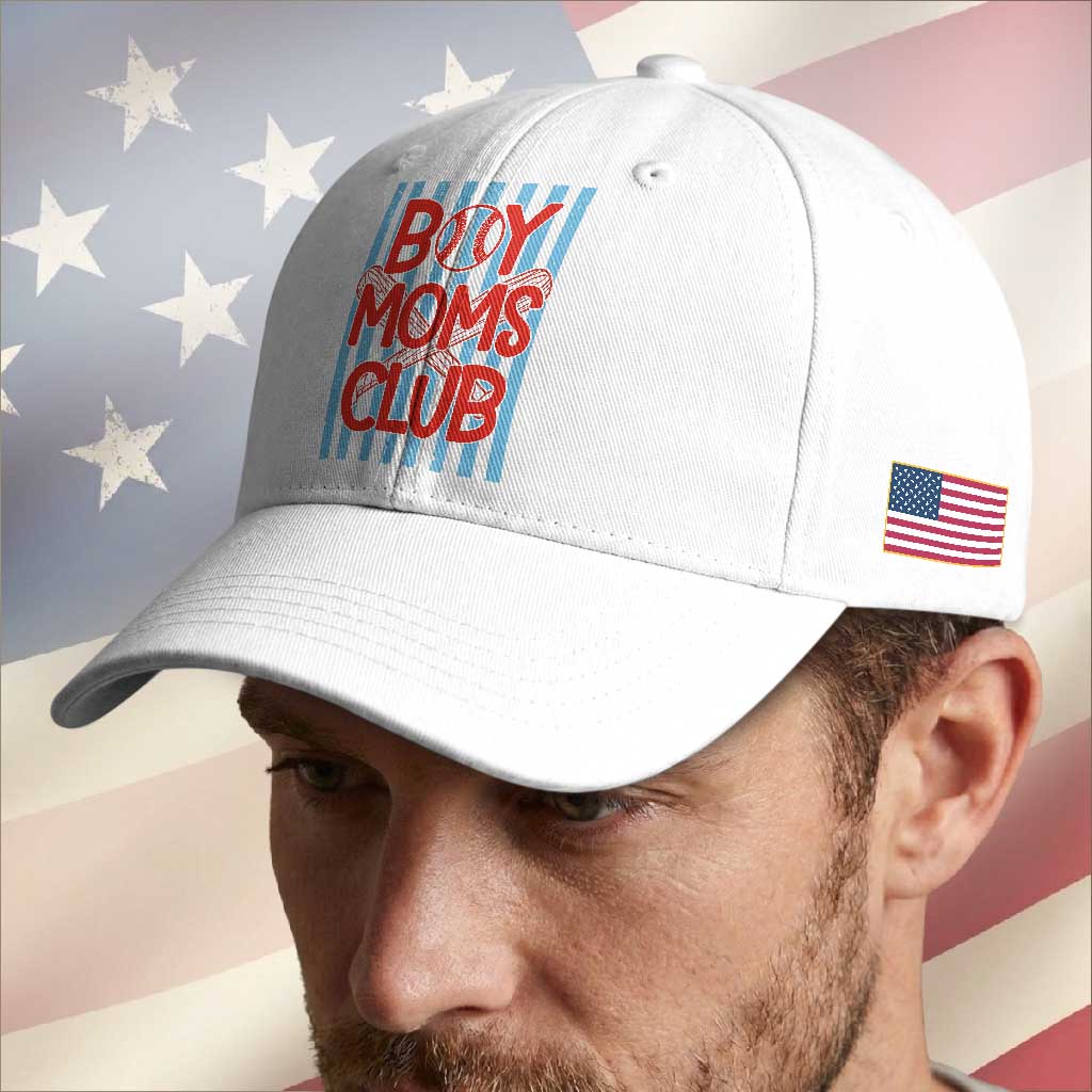 Boy Moms Club Baseball Cap Funny Motherhood Baseball Gift For Mom TS14 Print Your Wear