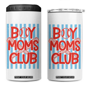Boy Moms Club 4 in 1 Can Cooler Tumbler Funny Motherhood Baseball Gift For Mom TS14 One Size: 16 oz White Print Your Wear