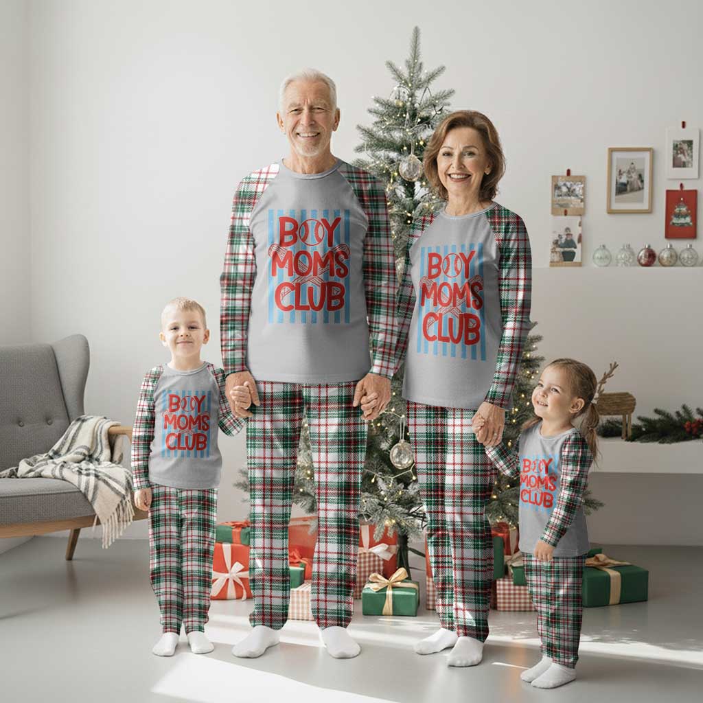 Boy Moms Club Plaid Pajama Set Funny Motherhood Baseball Gift For Mom TS14 Christmas Plaid Print Your Wear