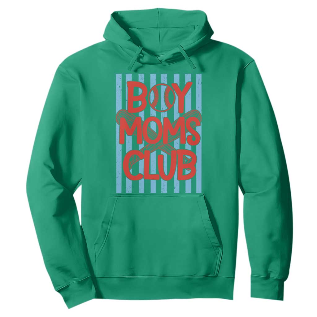 Boy Moms Club Hoodie Funny Motherhood Baseball Gift For Mom TS14 Irish Green Print Your Wear