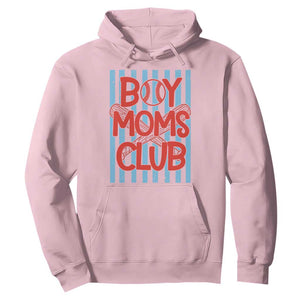 Boy Moms Club Hoodie Funny Motherhood Baseball Gift For Mom TS14 Light Pink Print Your Wear