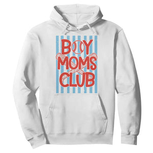 Boy Moms Club Hoodie Funny Motherhood Baseball Gift For Mom TS14 White Print Your Wear