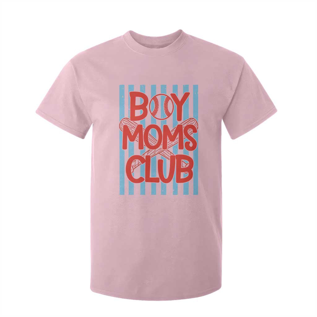Boy Moms Club T Shirt For Kid Funny Motherhood Baseball Gift For Mom TS14 Light Pink Print Your Wear