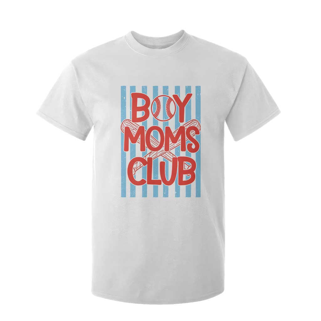 Boy Moms Club T Shirt For Kid Funny Motherhood Baseball Gift For Mom TS14 White Print Your Wear