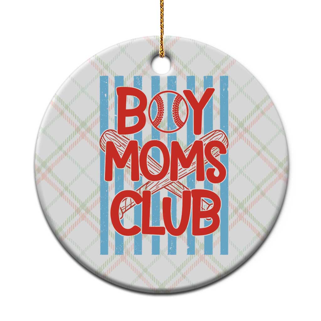 Boy Moms Club Ceramic Ornament Funny Motherhood Baseball Gift For Mom TS14 1pc Christmas Plaid Print Your Wear