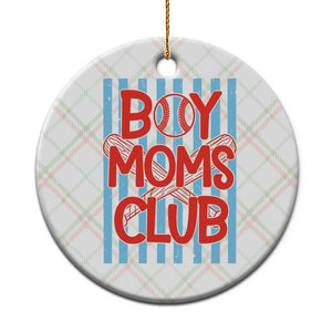 Boy Moms Club Ceramic Ornament Funny Motherhood Baseball Gift For Mom TS14 1pc Christmas Plaid Print Your Wear