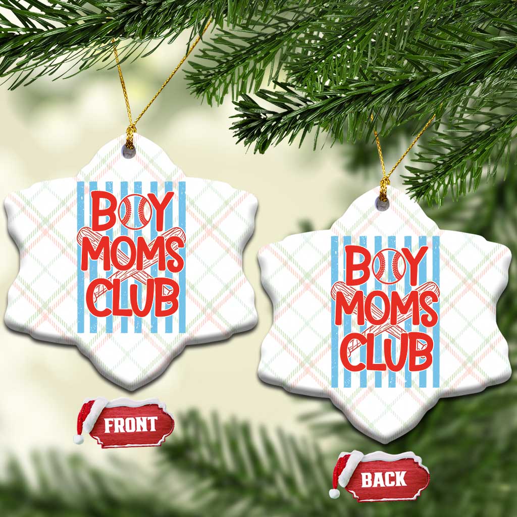 Boy Moms Club Ceramic Ornament Funny Motherhood Baseball Gift For Mom TS14 Print Your Wear
