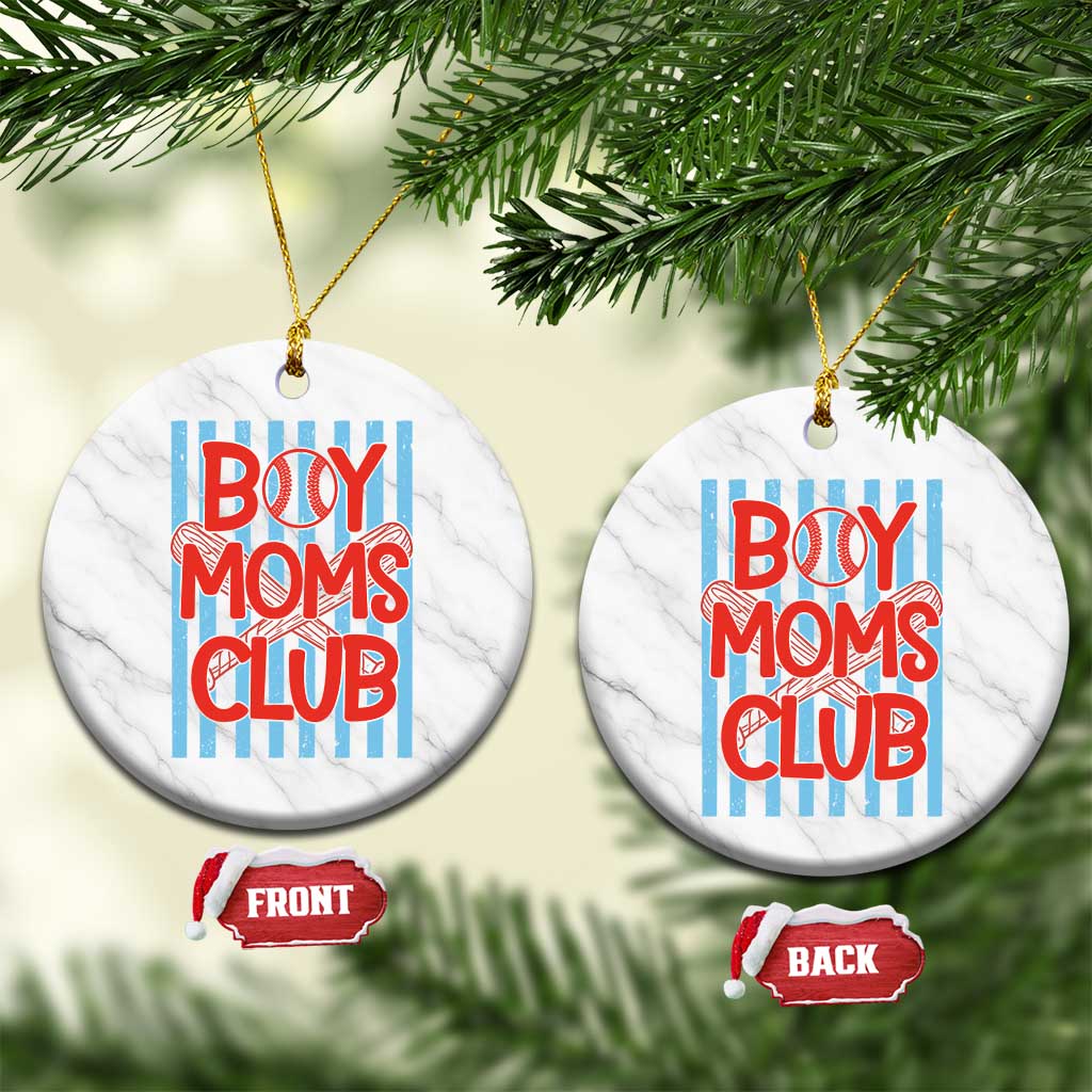 Boy Moms Club Ceramic Ornament Funny Motherhood Baseball Gift For Mom TS14 1pc White Marble Print Your Wear