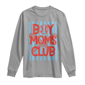 Boy Moms Club Long Sleeve Shirt Funny Motherhood Baseball Gift For Mom TS14 Sport Gray Print Your Wear