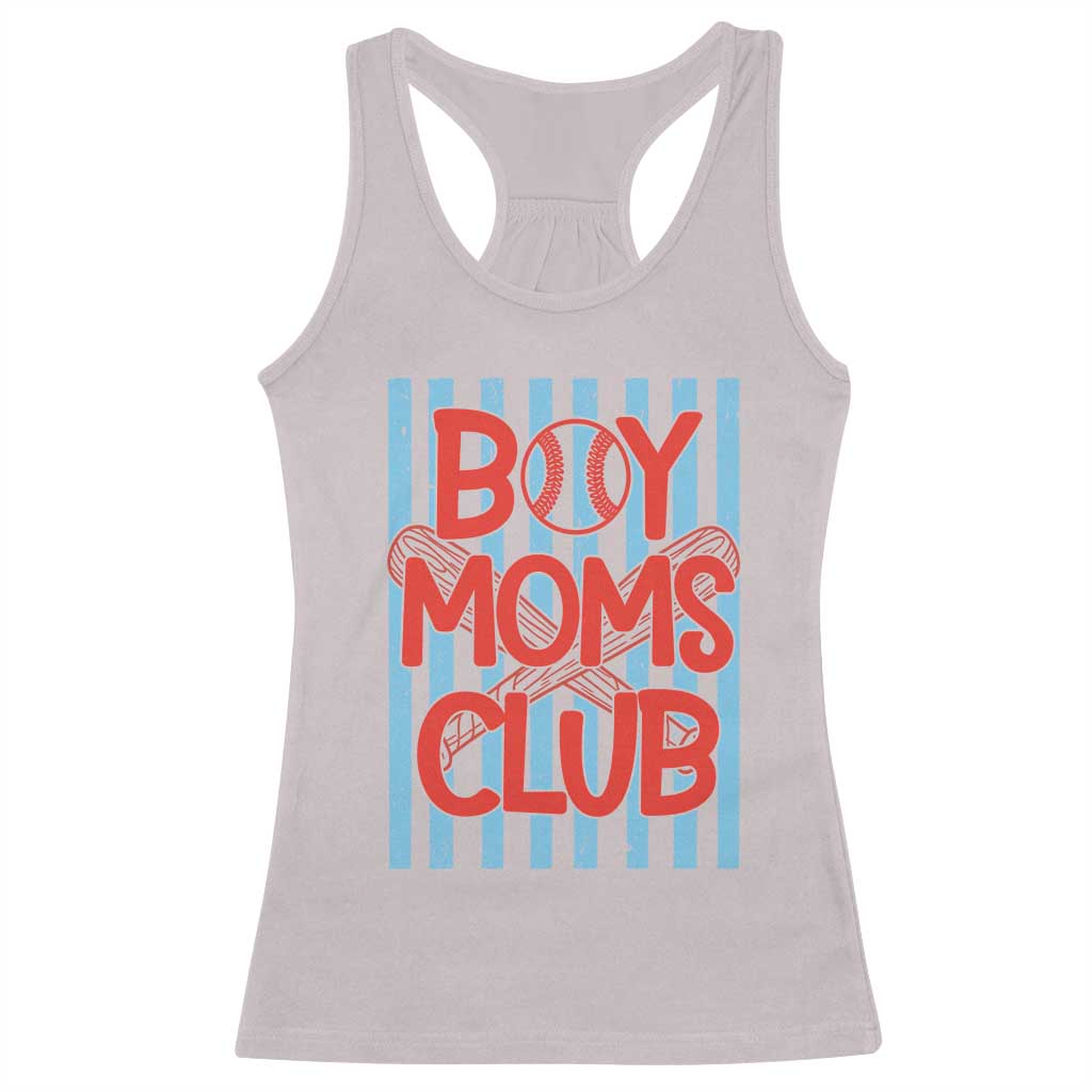 Boy Moms Club Racerback Tank Top Funny Motherhood Baseball Gift For Mom TS14 Ice Gray Print Your Wear