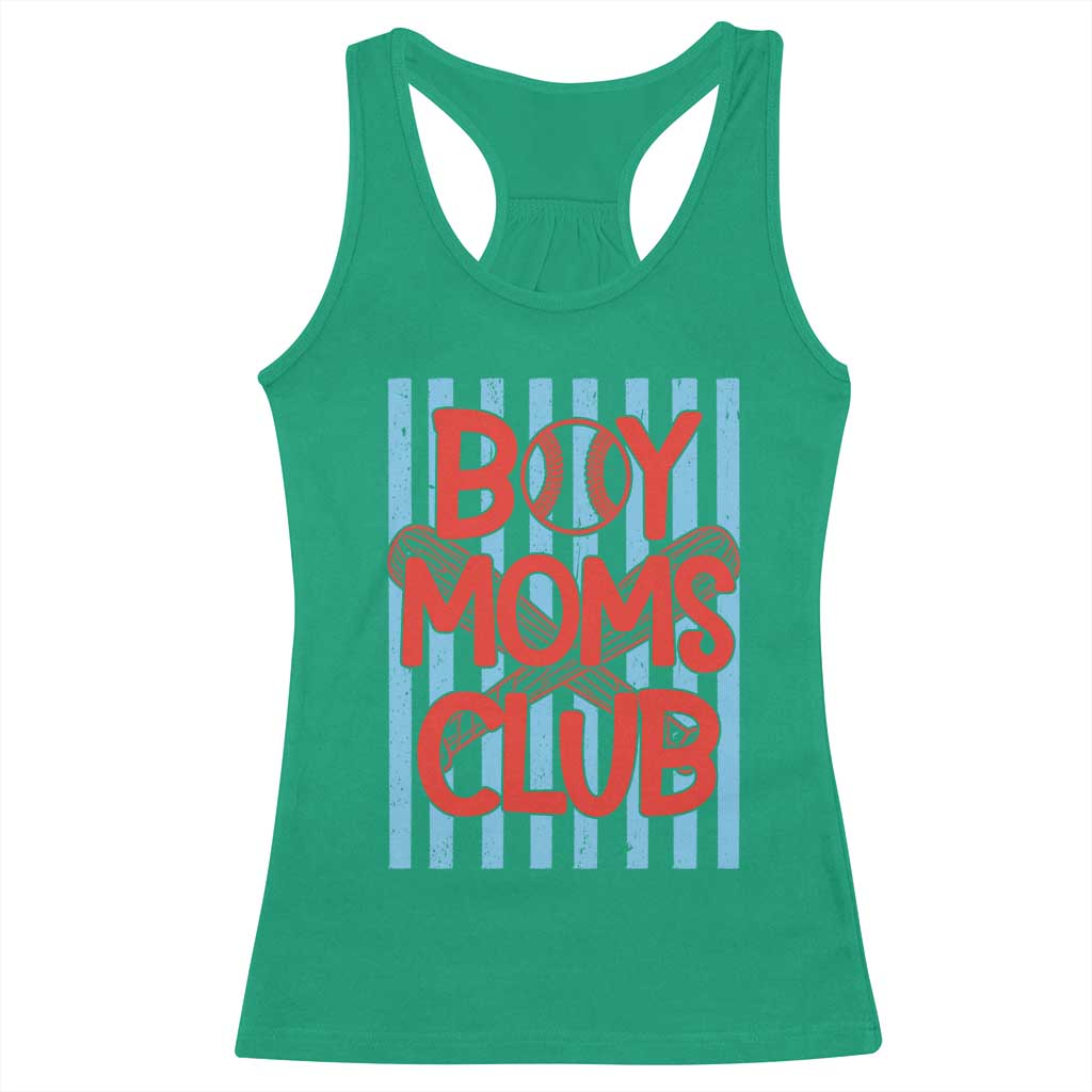 Boy Moms Club Racerback Tank Top Funny Motherhood Baseball Gift For Mom TS14 Irish Green Print Your Wear