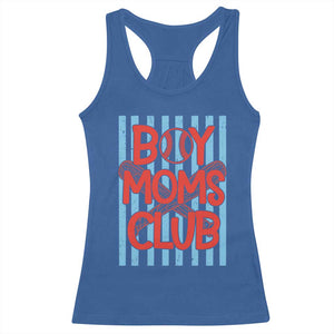 Boy Moms Club Racerback Tank Top Funny Motherhood Baseball Gift For Mom TS14 Royal Blue Print Your Wear