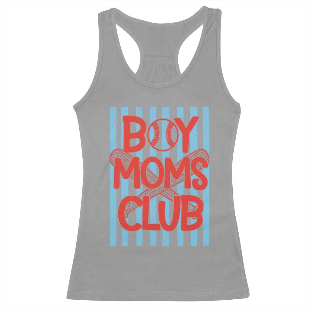Boy Moms Club Racerback Tank Top Funny Motherhood Baseball Gift For Mom TS14 Sport Gray Print Your Wear
