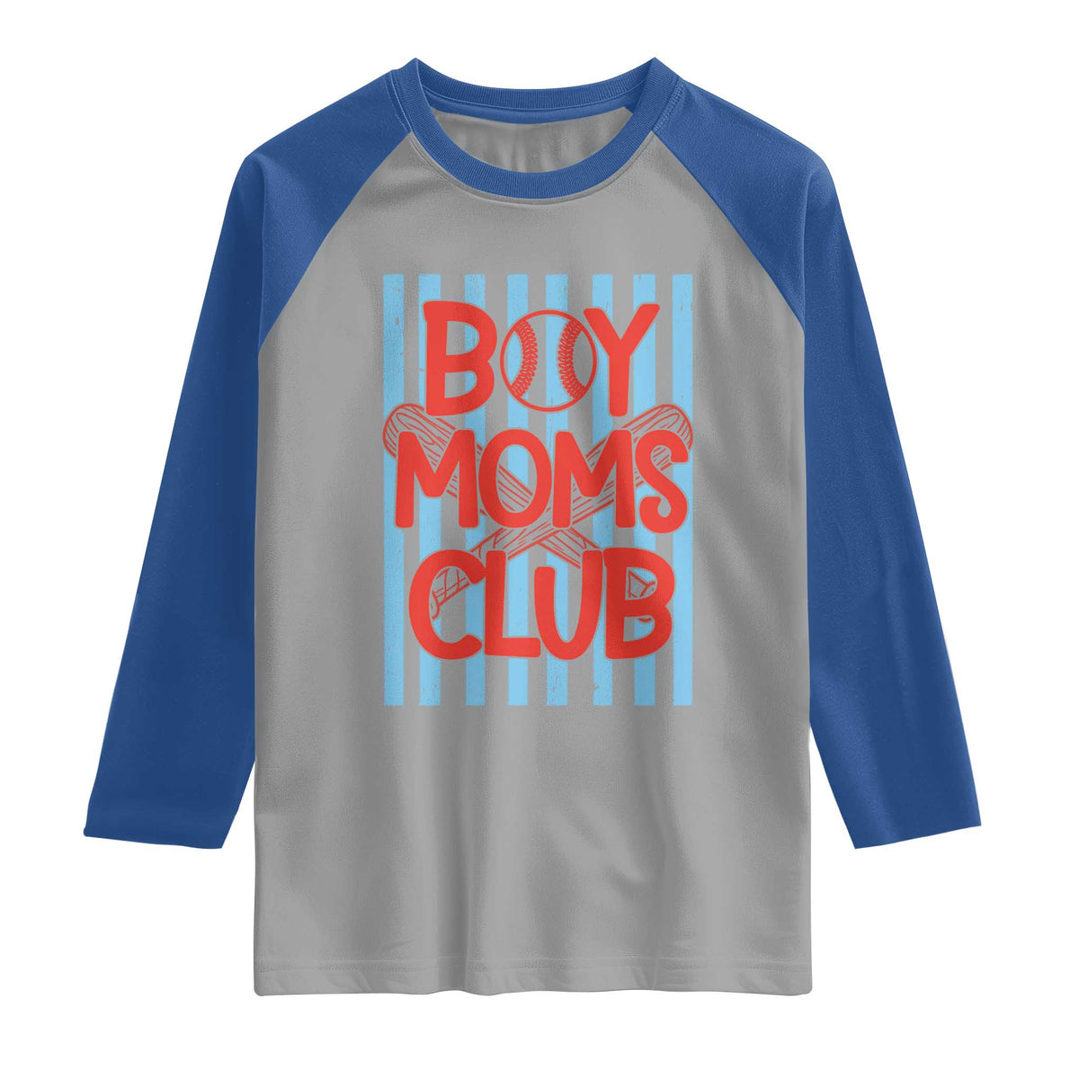 Boy Moms Club Raglan Shirt Funny Motherhood Baseball Gift For Mom TS14 Sport Gray Royal Print Your Wear
