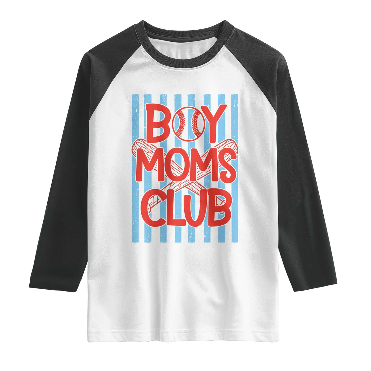 Boy Moms Club Raglan Shirt Funny Motherhood Baseball Gift For Mom TS14 White Black Print Your Wear