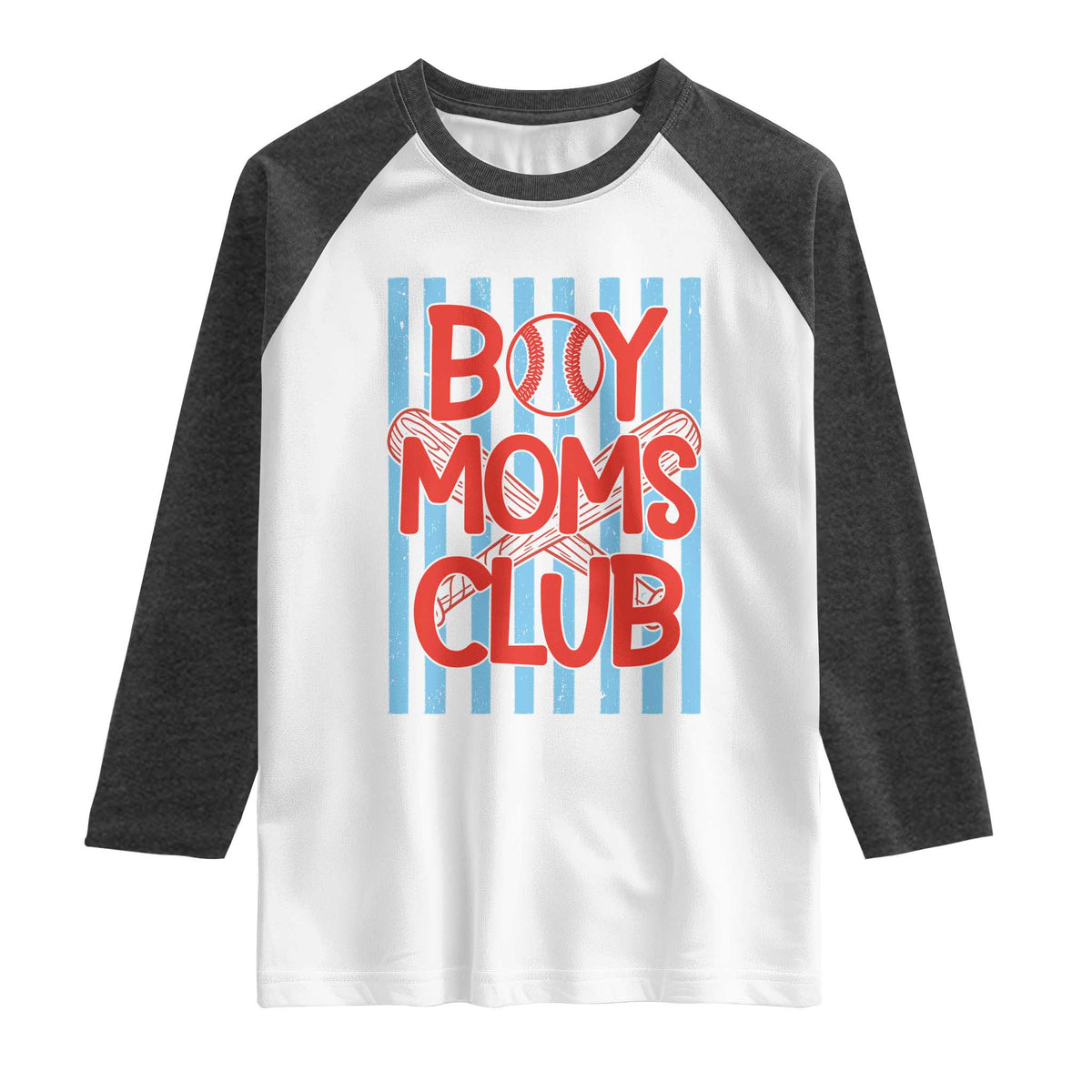 Boy Moms Club Raglan Shirt Funny Motherhood Baseball Gift For Mom TS14 White Heather Charcoal Print Your Wear