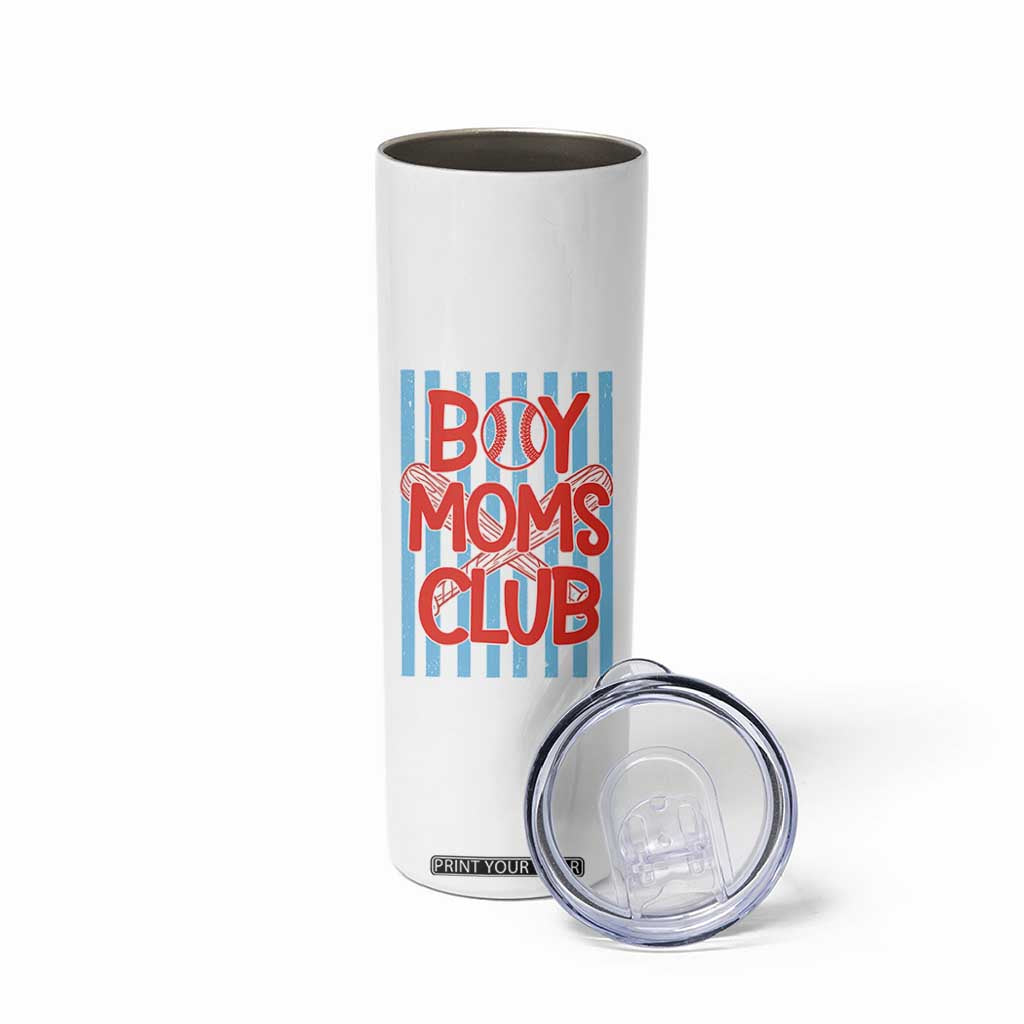 Boy Moms Club Skinny Tumbler Funny Motherhood Baseball Gift For Mom TS14 Print Your Wear